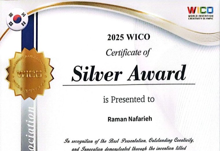 WICO Silver Award certificate, Seoul 2025